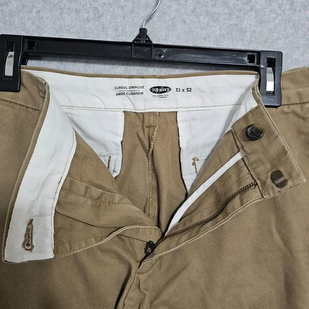 Mens Old Navy Khaki Pant Bundle 32x32 Casual Cotton Straight Bottoms - Picture 11 of 16